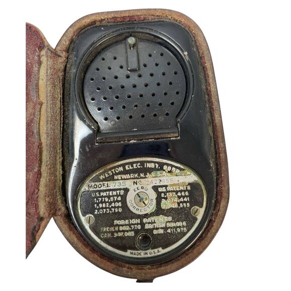 Vintage Weston Master II Universal Light Exposure Meter Model 735 Leather Case - Picture 4 of 5